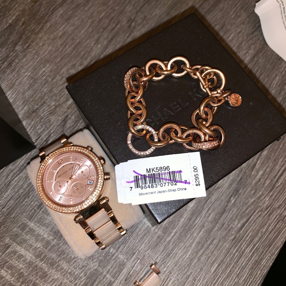 Michael kors watch and bracelet